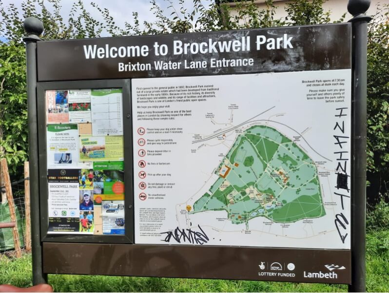 Entrance to Brixton’s Brockwell Park