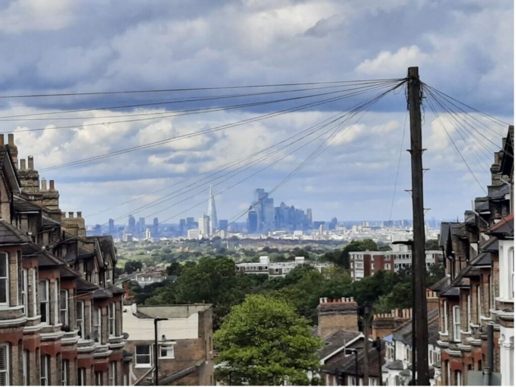 London skyline views from Westow Hill in Crystal Palace as one of best free views London