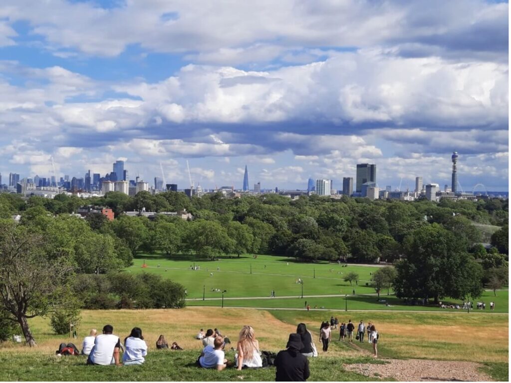 London views from Primrose Hill as one of best free views of London