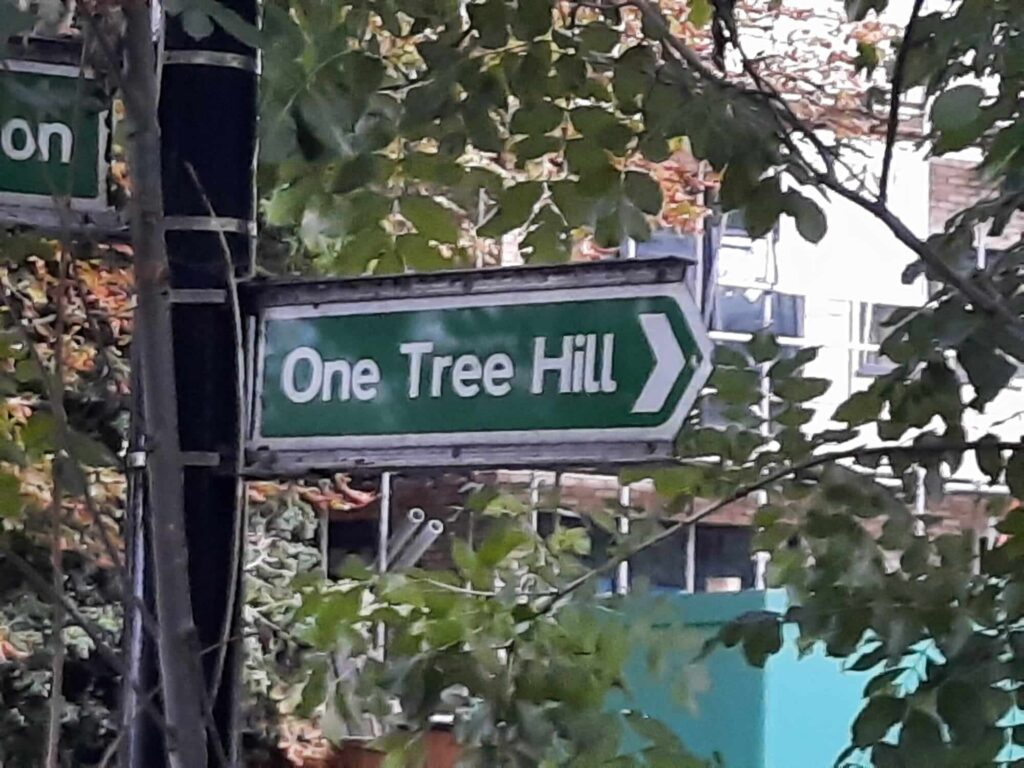 One Tree Hill park entrance sign