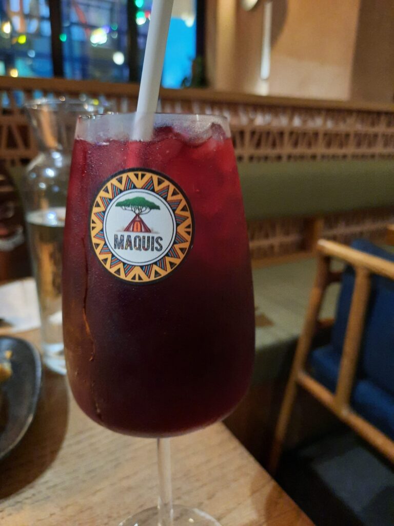 Little Baobab restaurant, Africa Centre, Bissap mocktail featured on Things Friends Should Know blog